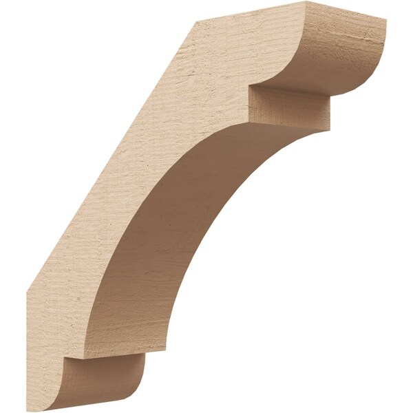 Ekena Millwork 3-inch W x 10-inch D x 10-inch H Olympic Rough Cedar Woodgrain TimberThane Knee Brace, Primed BRCUR03X10X10OLYRCPR - main